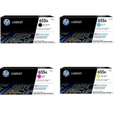 ~Brand New Original HP 655A Laser Toner Cartridge Set Black Cyan Yellow Magenta