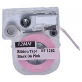 EPSON LC-4PBK5 Ribbon Tape Black on Pink 12MM / 1.5
