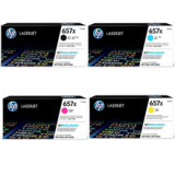~Brand New Original HP 657X High Yield Laser Toner Cartridge Set Black Cyan Magenta Yellow