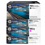 ~Brand New Original HP 981Y Extra High Yield Laser Toner Cartridge Set Black Cyan Magenta Yellow